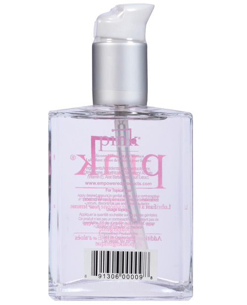 Pink Silicone Lube - 4 oz Glass Bottle by Empowered Products