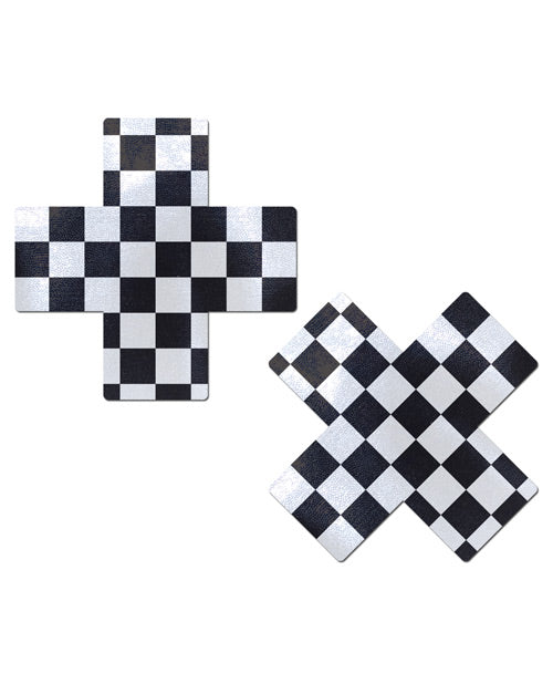 Pastease Premium Checker Cross - Black/White O/S by Pastease