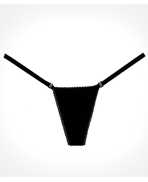 Adore Between the Cheats Velvet Panty Black O/S by Allure Lingerie Lp