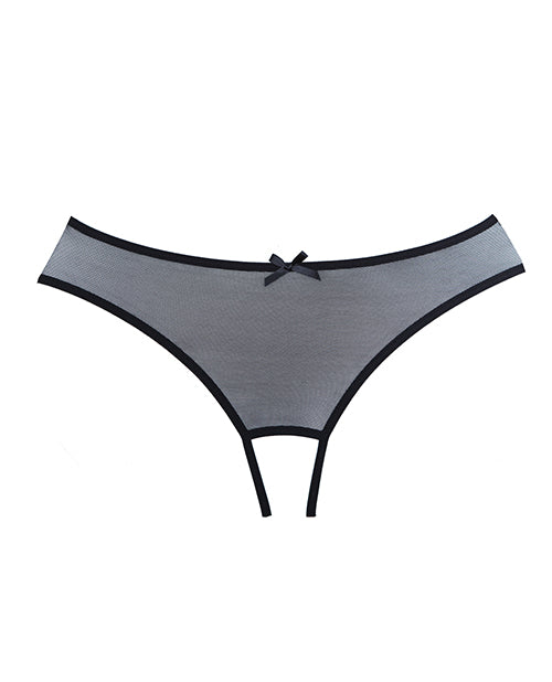 Adore Wild Nite Mesh Open Back Panty Black O/S by Allure Lingerie Lp
