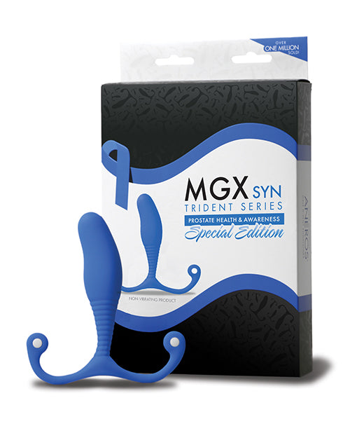 Aneros MGX Syn Trident Series Special Edition Prostate Stimulator - Blue by High Island Health-aneros