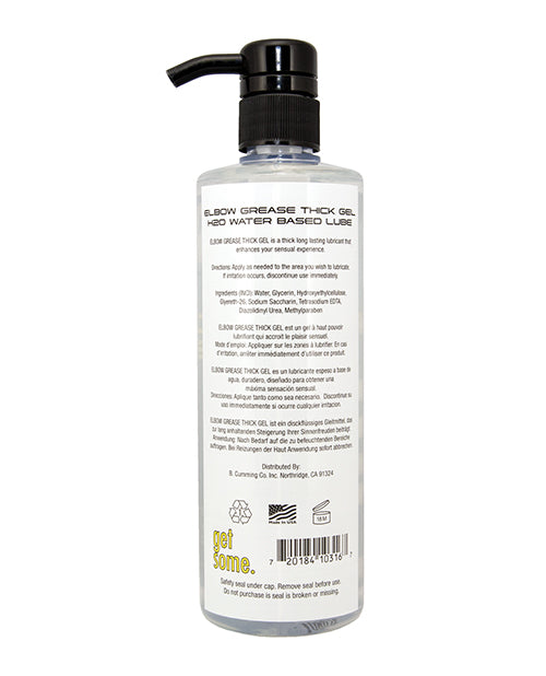Elbow Grease H2O Classic/Thick Gel - 16 oz Pump by B. Cumming Company INC