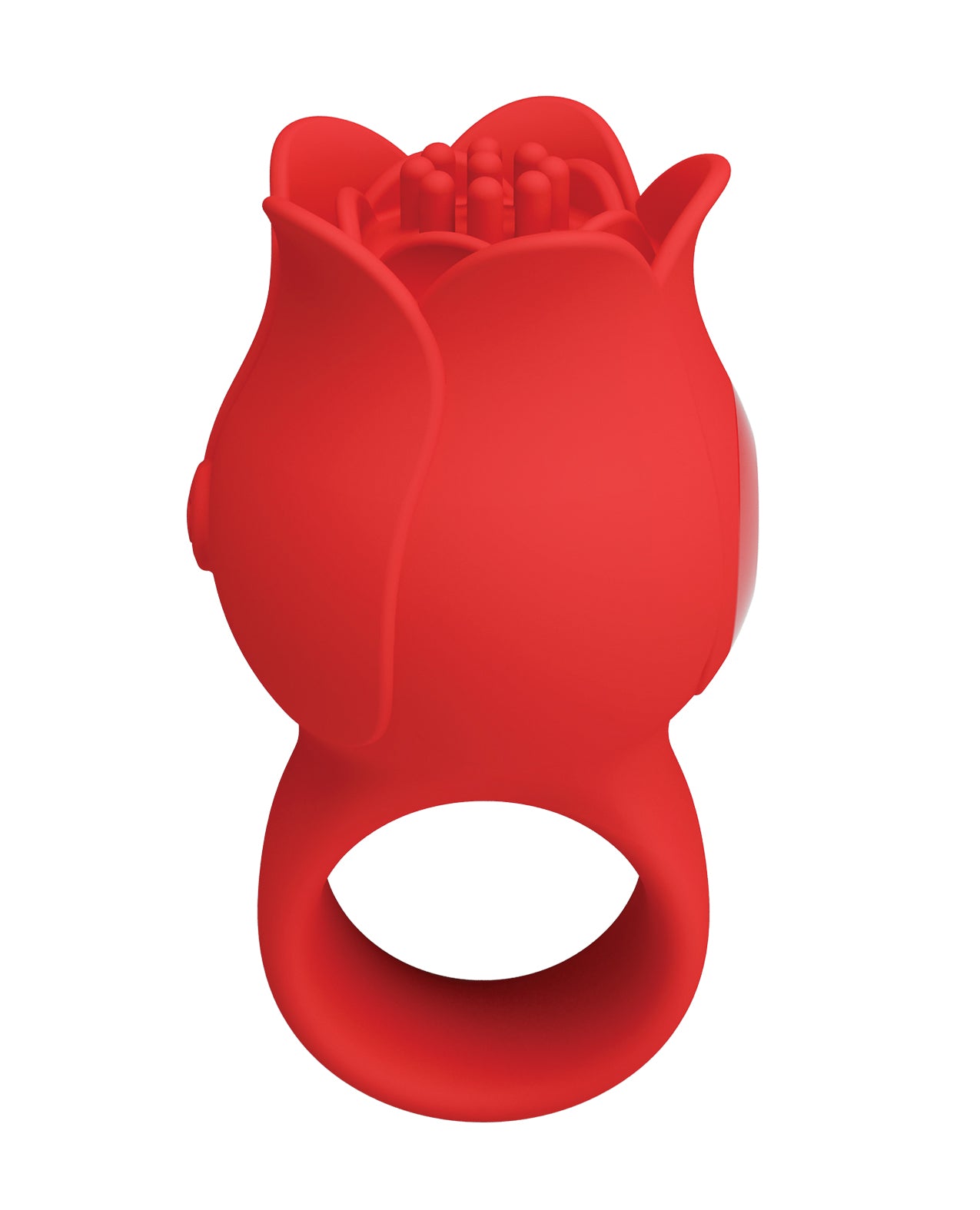 Pretty Love Jae Floral Ring Finger Vibrator - Red by Liaoyang Baile Health Care Produ