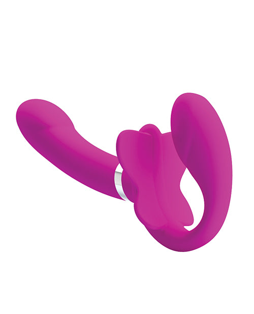 Pretty Love Valerie Strapless Strap On - Fuchsia by Liaoyang Baile Health Care Produ