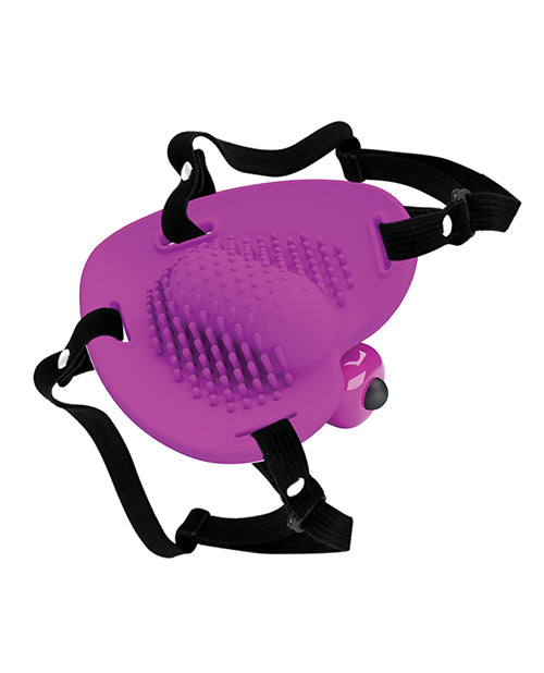 Pretty Love Heartbeat Strap On Clitoral Massager - Fuchsia by Liaoyang Baile Health Care Produ