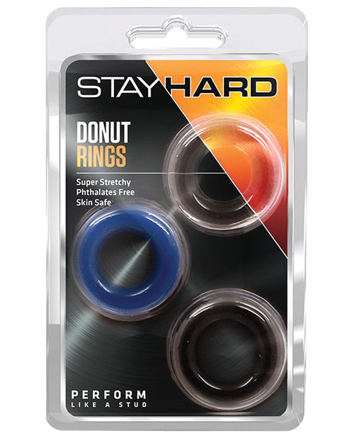 Blush Stay Hard Donut Rings 3 Pack by Blush Novelties