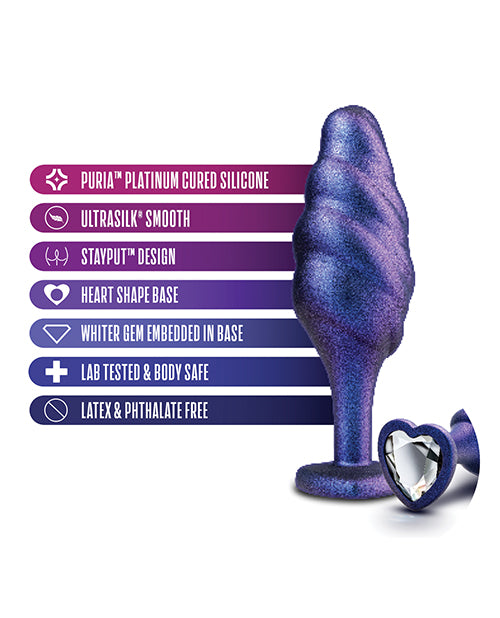 Blush Anal Adventures Matrix Bumped Bling Plug - Sapphire by Blush Novelties
