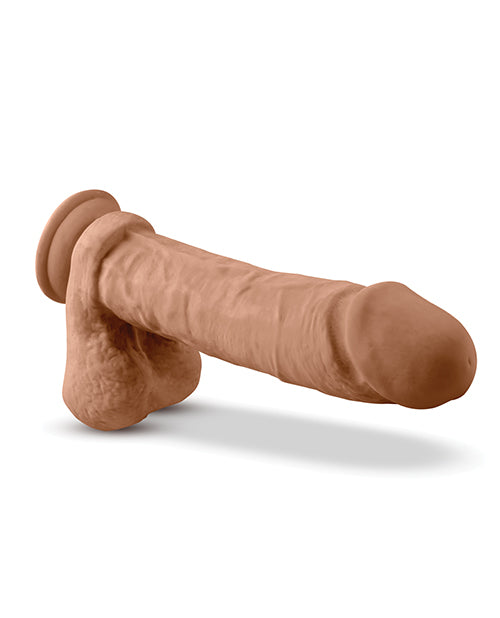 Blush Dr. Skin Silicone Dr. Julian 9" Dildo w/Balls - Mocha by Blush Novelties