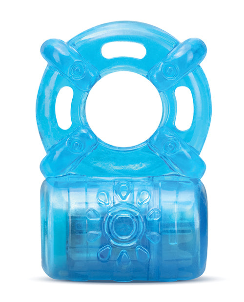 Blush Stay Hard Rechargeable 5 Function Cock Ring- Blue by Blush Novelties
