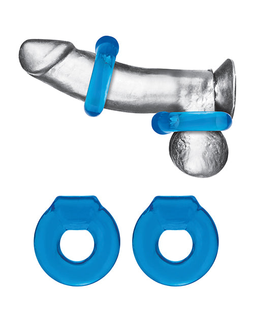 Blue Line C & B Ultra-Stretch Stamina Endurance Ring - Jelly Blue Pack of 2 by Electric Eel INC