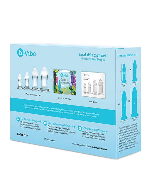 B-Vibe Glass Anal Dilator 4 pc Set by Cotr INC