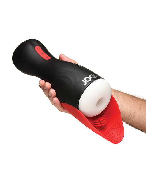 Curve Toys Jock Sucking & Vibrating Masturbator - Black/Red by Curve Toys C/o Xr