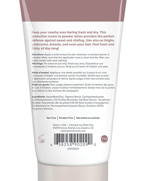 COOCHY Sweat Defense Protection Lotion - 3.4 oz Peony Prowess by Classic Brands