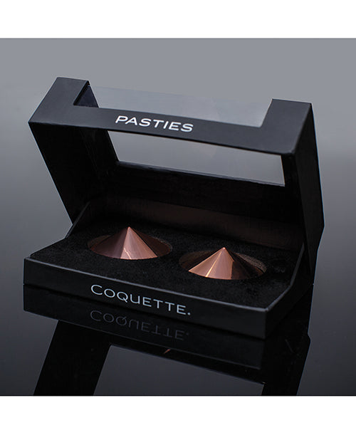Pleasure Collection Metal Pasties Rose Gold O/S by Coquette International