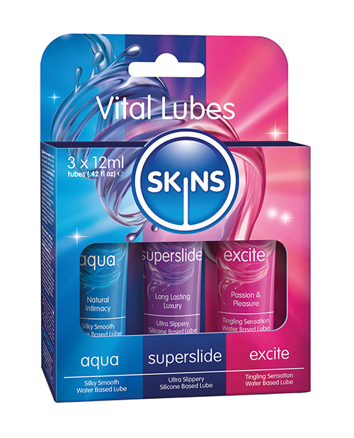 Skins Vital Lubes - 12 ml Tubes Pack of 3 by Creative Conceptions