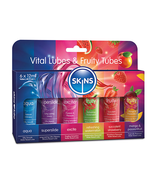 Skins Vital Lubes & Fruity Tubes - 12 ml Tubes Pack of 6 by Creative Conceptions