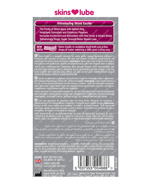 Skins Excite Water Based Lubricant - 4.4 oz by Creative Conceptions