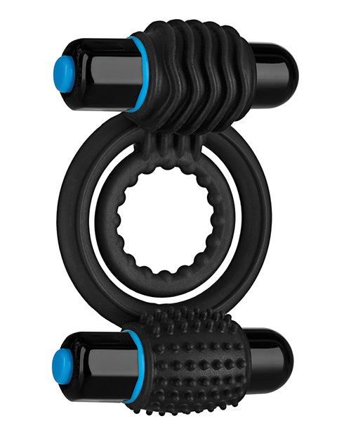 OptiMale Vibrating Double C Ring - Black by Doc Johnson
