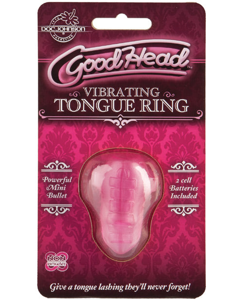 GoodHead Vibrating Tongue Ring - Pink by Doc Johnson