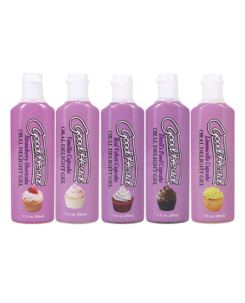 GoodHead Cupcake Oral Delight Gel - Asst. Flavors Pack of 5 by Doc Johnson