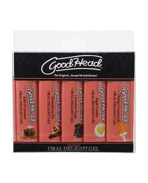 GoodHead Dessert Oral Delight Gel - Asst. Flavors Pack of 5 by Doc Johnson