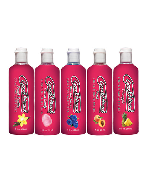 GoodHead Oral Delight Gel - 1 oz Asst. Flavors Pack of 5 by Doc Johnson