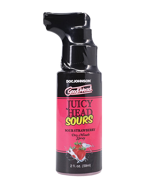 GoodHead Juicy Head Dry Mouth Spray - 2 oz Spray Bottle Sour Strawberry by Doc Johnson