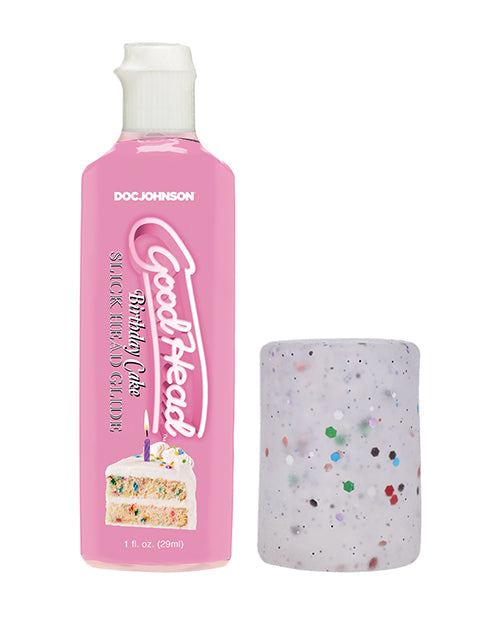 GoodHead Birthday Cake Blowjob Set Includes Stroker & Slick Head Glide - 1 oz Bottle Birthday Cake by Doc Johnson