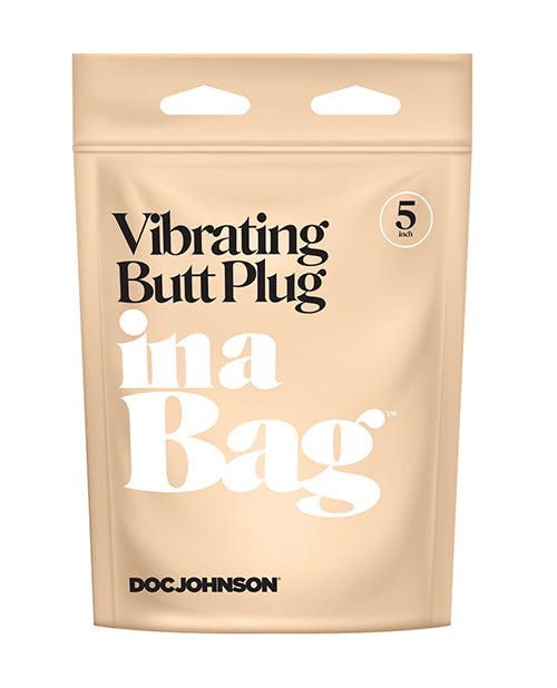 In A Bag 5" Vibrating Butt Plug - Black by Doc Johnson