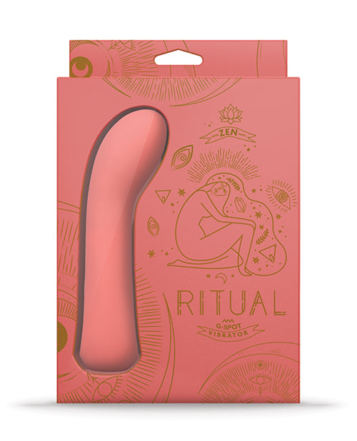 RITUAL Zen Rechargeable Silicone G-Spot Vibe - Coral by Doc Johnson