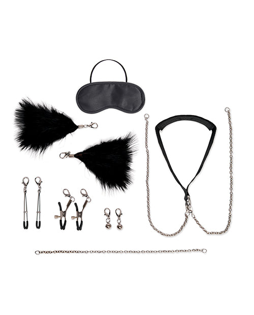 Lux Fetish 12 pc Interchangeable Collar & Nipple Clips Set by Electric Eel INC