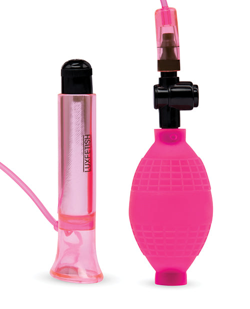 Lux Fetish Vibrating Clitoral Pump w/Quick Release - Pink by Electric Eel INC