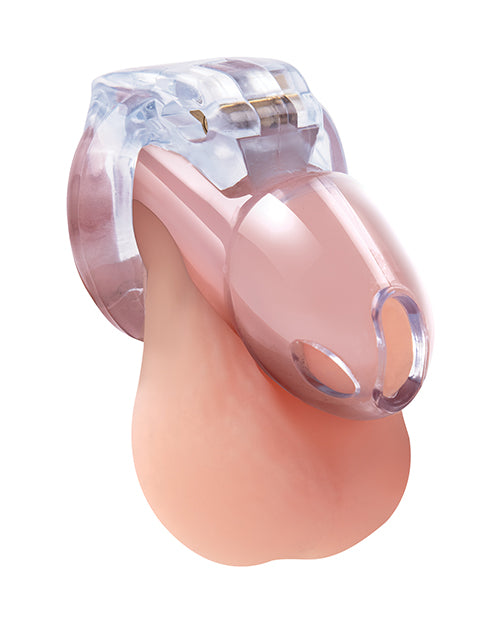 Lockmaster 3.5" Side Lock See Thru Chastity Cage - Clear by Electric Eel INC