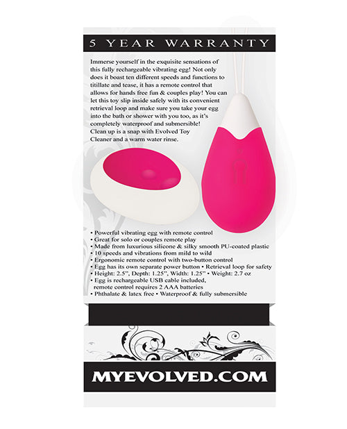 Evolved Remote Control Egg - Pink by Evolved Novelties INC