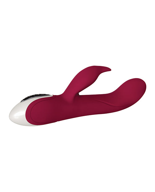 Evolved Inflatable Bunny Dual Stim Rechargeable - Burgundy by Evolved Novelties INC