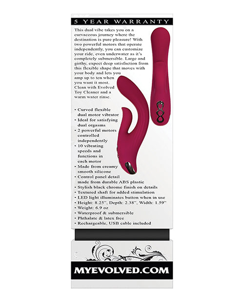 Evolved Red Dream Dual Stim - Burgundy by Evolved Novelties INC