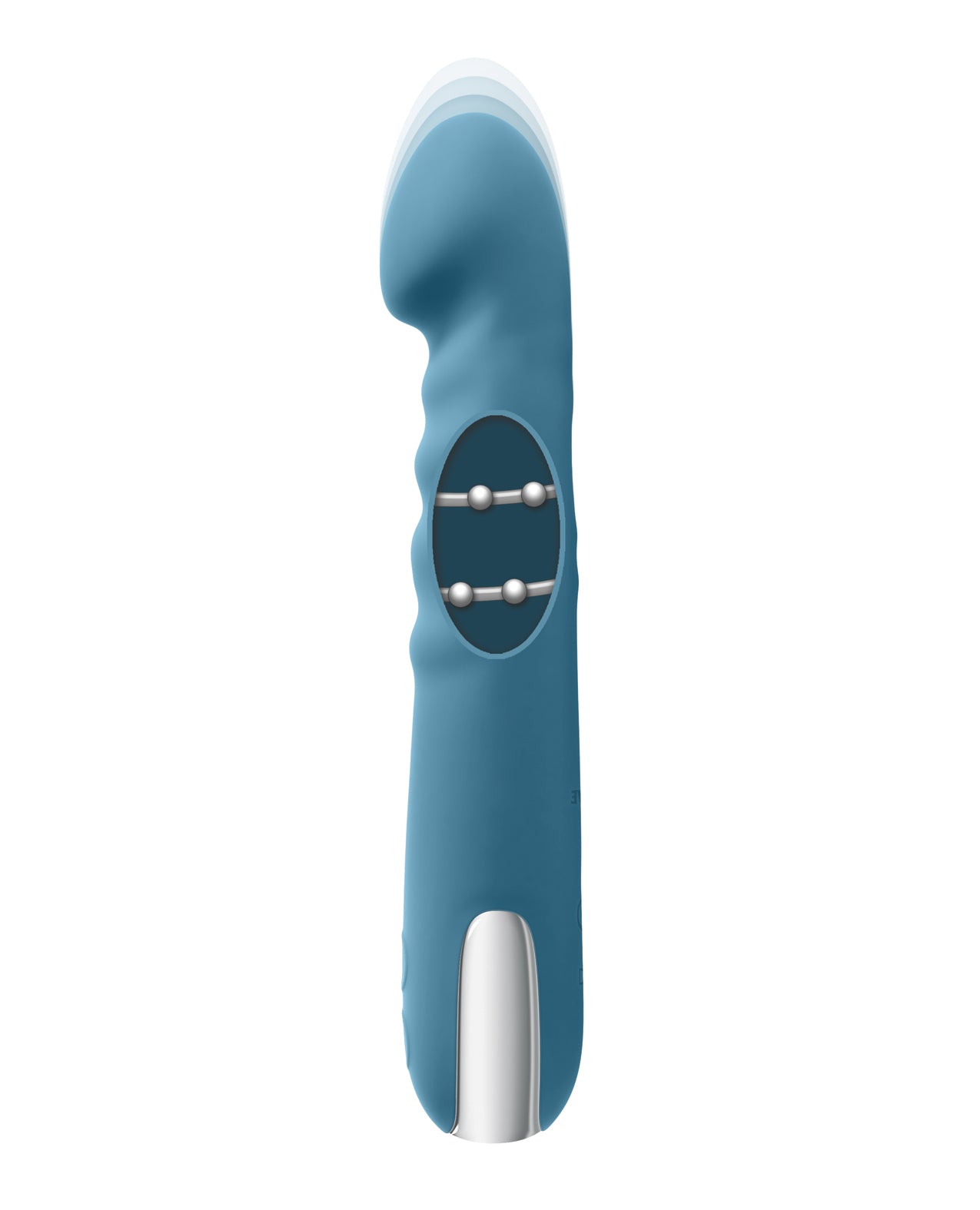 Evolved Queen of All Trades Thrusting & Rotating Vibrator - Teal by Evolved Novelties INC