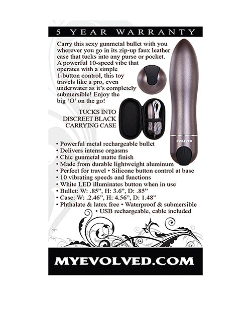 Evolved Travel Gasm Bullet - Grey by Evolved Novelties INC