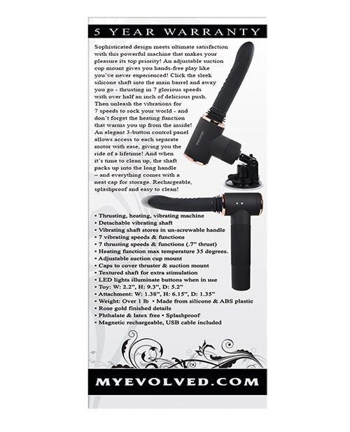 Evolved Too Hot to Handle Thrusting Machine - Black by Evolved Novelties INC