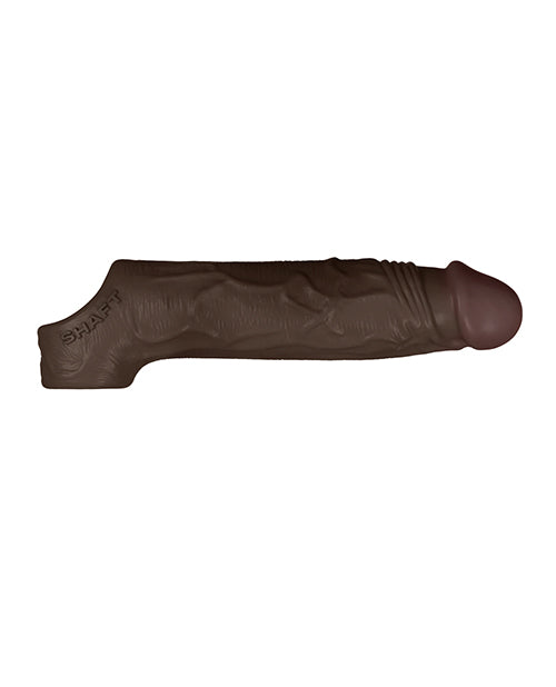 Shaft Model F Flexskin Liquid Silicone 7.8" Sheath - Mahogany by Vvole