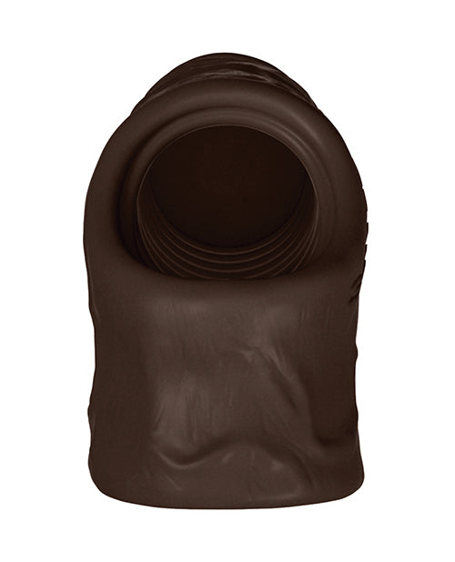 Shaft Model F Flexskin Liquid Silicone 8.8" Sheath - Mahogany by Vvole