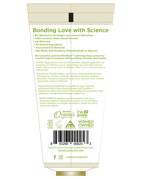 Good Clean Love BioNude Personal Lubricant - 3 oz