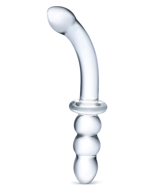 Glas 8" Ribbed G-Spot Glass Dildo by Electric Eel INC