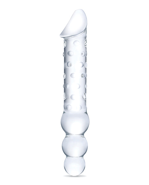 Glas 12" Double Ended Glass Dildo w/Anal Beads - Clear by Electric Eel INC
