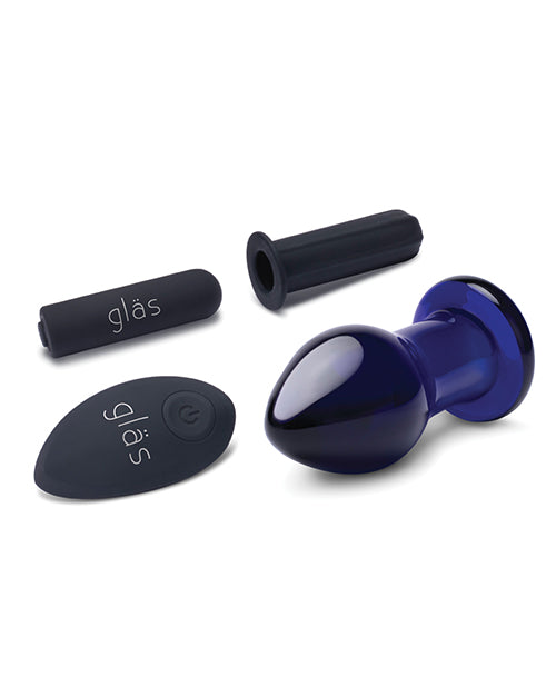 Glas 3.5" Rechargeable Vibrating Butt Plug - Blue by Electric Eel INC
