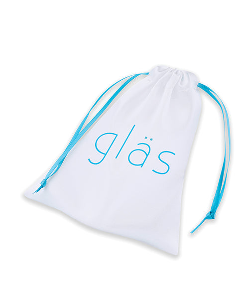 Glas 3.5" Rechargeable Vibrating Beaded Butt Plug - Blue by Electric Eel INC