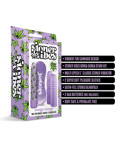 Stoner Vibes Bonga Bunga Stash Kit - Purple by Global Novelties LLC