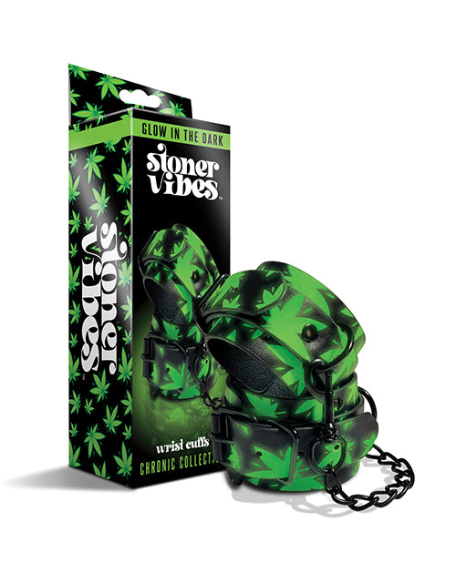 Stoner Vibes Glow in the Dark Wrist Cuffs by Global Novelties LLC