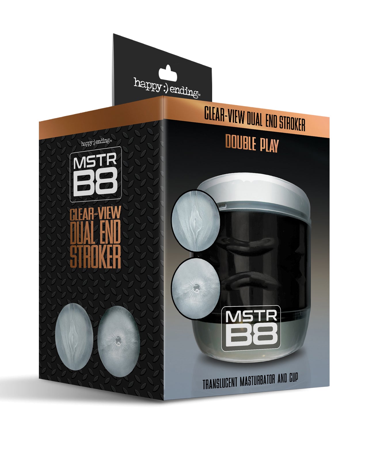 MSTR B8 Double Play Clear-View Dual Ended Stroker by Global Novelties LLC
