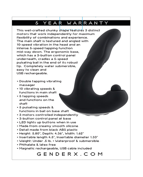 Gender X Mad Tapper - Black by Evolved Novelties INC
